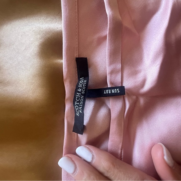 Scotch & Soda Silk midi skirt baby pink - Picture 4 of 8